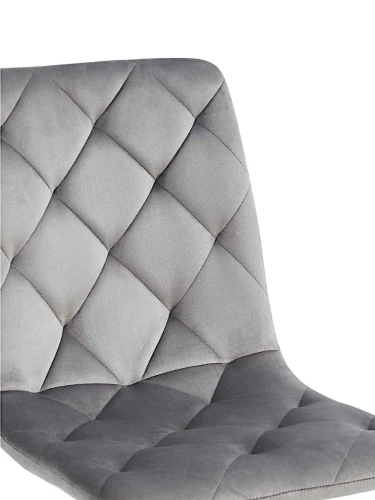 DC210 Стул мягкий, АНТРАЦИТ#G62-15 велюр, каркас металл белый КРУГЛЫЙ