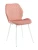 DC828 Стул мягкий, ПЫЛЬНО-РОЗОВЫЙ#G62-23 велюр, каркас металл белый КРУГЛЫЙ