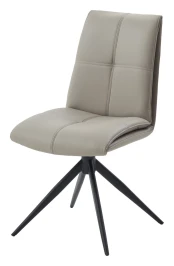 Стул VIGGE 360 град. поворот.  HF017-11 / HF017-12 Бежевый, экокожа / Черный каркас, ®DISAUR