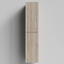 Пенал Тач 30 подвесной, Дубослив ореховый светлый ПВХ 3445, правый, бельевая корзина