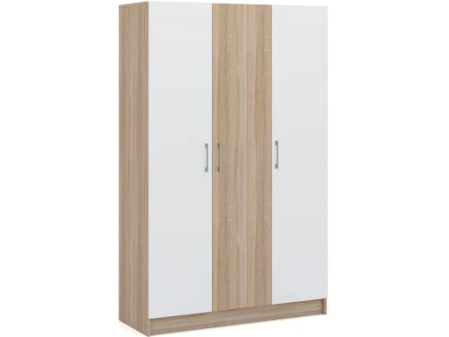 Шкаф «Алёна» 3-х дверный (без зеркал), Дуб сонома/Белый