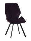 DC230 Стул мягкий, БРУСНИЧНЫЙ#M420-26 велюр, каркас металл, черный КВАДРАТ