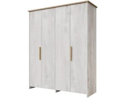 Шкаф «Скандинавия 4Д» КМК 0905.8, Бетон пайн светлый/Дуб Наварра