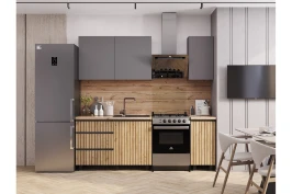 Кухня Шерлок 1,6 м, крафт, графит