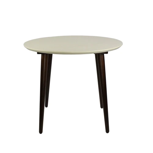 Стол обеденный круглый Ронда Мини 100, орех/слоновая кость