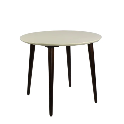 Стол обеденный круглый Ронда Мини 100, орех/слоновая кость