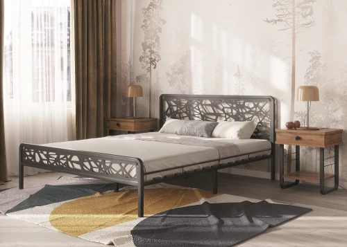 Кровать КМД 16 ОРИОН 140 черный