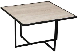 Скарлетт стол журнальный квадратный с рамкой Дуб Сонома/черный