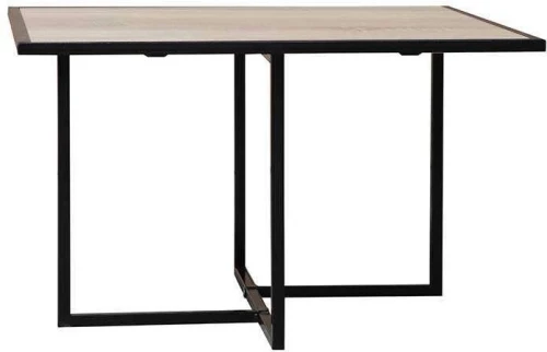 Скарлетт стол журнальный квадратный с рамкой Дуб Сонома/черный