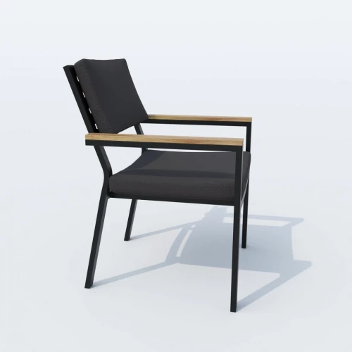 Обеденная группа CANA  BONTA  каркас карбон / стол стекло 180 / ткань антрацит