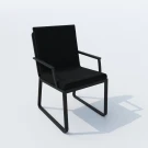 Стул ALBA черный - каркас карбон