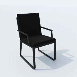 Стул ALBA черный - каркас карбон