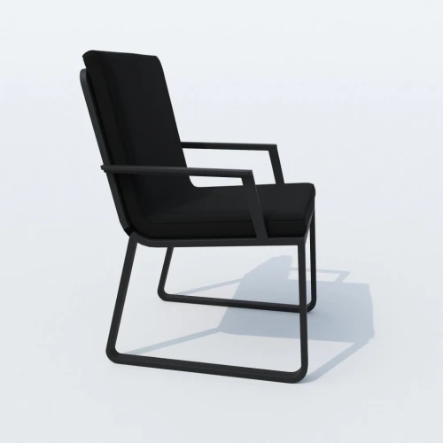 Стул ALBA черный - каркас карбон