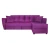 Диван угловой Амстердам велюр фиолетовый 160