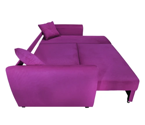 Диван угловой Амстердам велюр фиолетовый 160