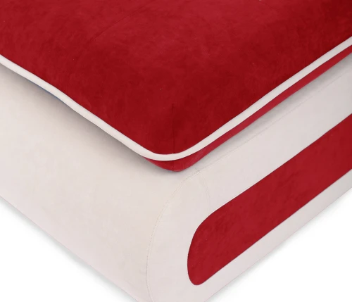 Пуф Оскар, велюр красный