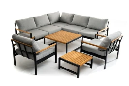 Лаунж зона из алюминия MAYA L темный графит  Joygarden