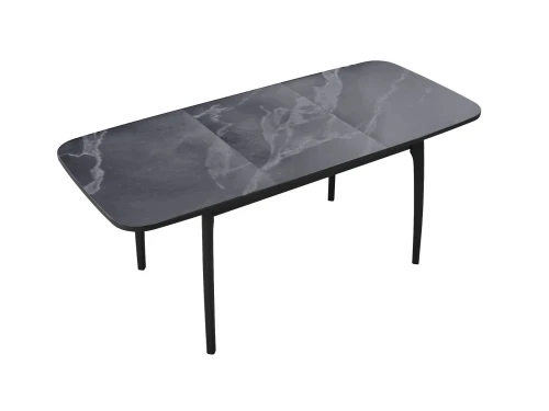 Стол DikLine MK15 Керамика Серый мрамор/подстолье черное/опоры черные