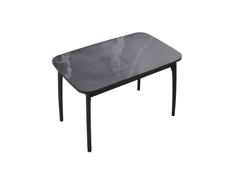 Стол DikLine MK15 Керамика Серый мрамор/подстолье черное/опоры черные