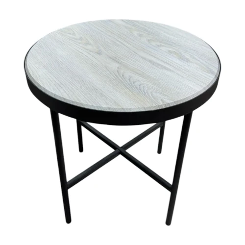 Стол журнальный МеталлАрт М011 МАЛЫЙ бежевый дуб/черный