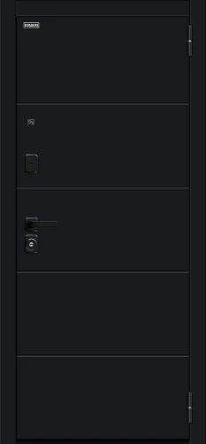 Входная дверь BRAVO Флэт/SBlack Black Shell/White Silk