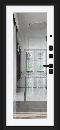 Входная дверь BRAVO Флэт/SBlack Black Shell/White Silk