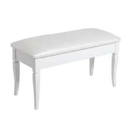 Банкетка Вивальди М с ящиком белый, ткань экокожа белый