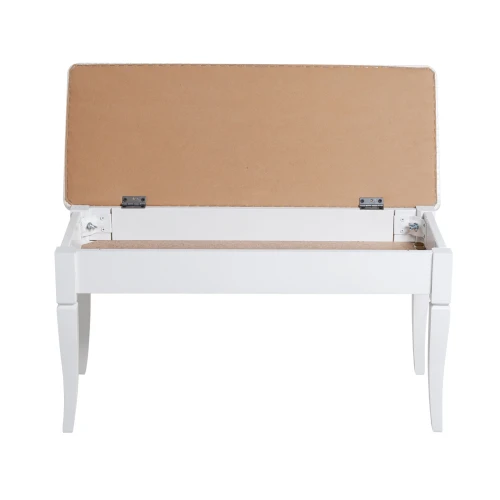 Банкетка Вивальди М с ящиком белый, ткань экокожа белый