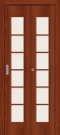 Межкомнатная складная дверь 2С Л-11 (ИталОрех) Сатинато