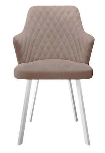 Стул DikLine 245 поворотный, К4 капучино, ножки белые