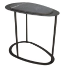 Стол журнальный МеталлАрт М024 черный мрамор/черный