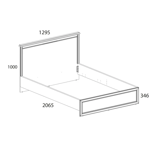 Кровать 120, MONAKO, цвет Сосна винтаж/дуб анкона