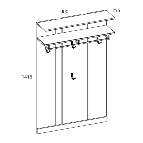 Вешалка 90, OSKAR , цвет дуб Санремо