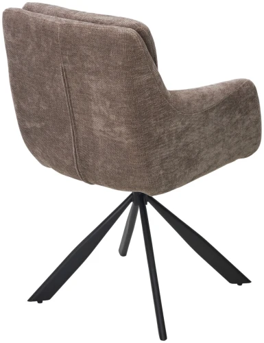 Стул ФЕДЕРИКО ДАНС 180 град. поворотный, NORDIC 35 Серо-коричневый / Черный каркас, M-City