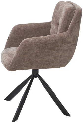 Стул ФЕДЕРИКО ДАНС 180 град. поворотный, NORDIC 35 Серо-коричневый / Черный каркас, M-City