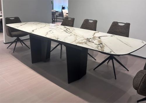 Стол MIKKEL 200 TL-188, испанская керамика / черный каркас, ®DISAUR