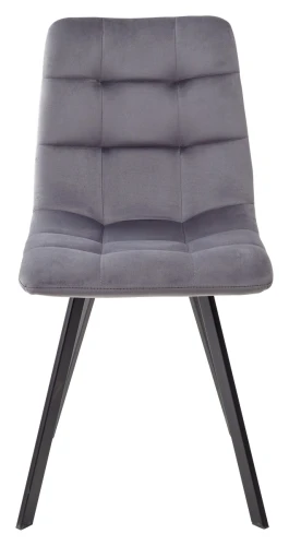 Стул CHILLI SQUARE BLUVEL-14 серый, велюр / черный каркас М-City