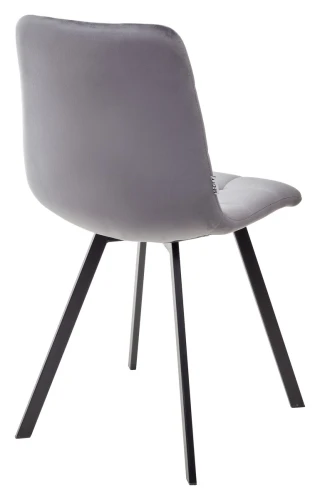 Стул CHILLI SQUARE BLUVEL-14 серый, велюр / черный каркас М-City