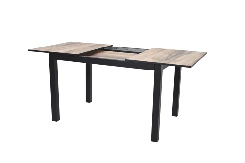 Стол Саен 30, Черный муар /клен каньон/ кромка черная