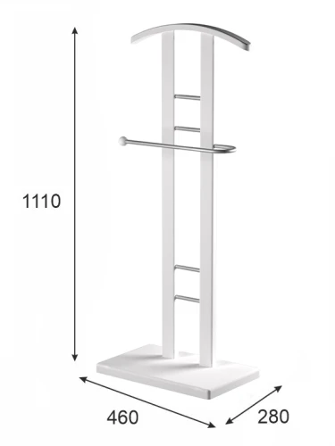 Вешалка костюмная ГАЛАНТ 321 металлик/белый