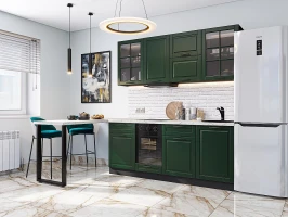 Готовый кухонный гарнитур Дублин-03 Special Green Graphite