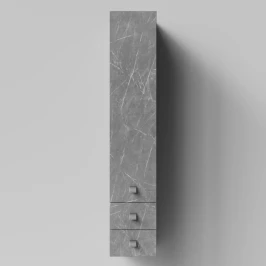 Пенал Квадро 30 подвесной, Мрамор Серый софт тач ПВХ 4044-1, левый