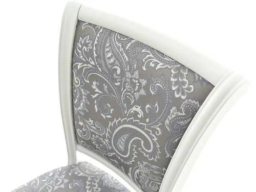 Обеденная группа (Стол Фабрицио-2 овал и 6 стульев Кабриоль), эмаль белая