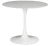 SQT-1K Стол обеденный керамический, белый D90, основание металл белый D60