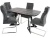 Обеденная группа (Стол Милан ПМ и 4 стула Лофт), серый