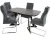 Обеденная группа (Стол Милан ПМ и 4 стула Лофт), серый