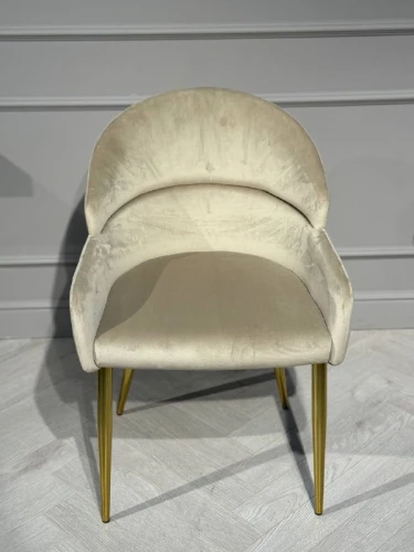 Стул обеденный Берклей D-1202D, бежевый/золото