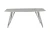 Стол обеденный Соар-2 F-1690,160х90х76 см, бело-серая керамика/хром серебро