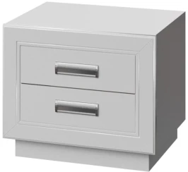 Тумба «Эстель 2Я» КМК 0738.8-01, Белый/ Белый глянец