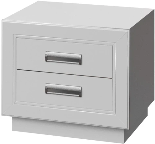 Тумба «Эстель 2Я» КМК 0738.8-01, Белый/ Белый глянец